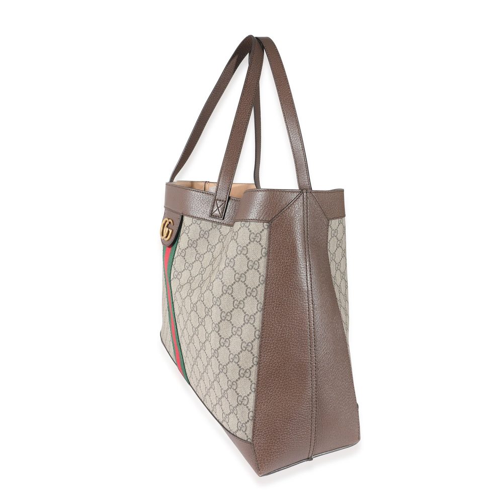Gucci Beige GG Supreme Canvas Medium Soft Ophidia Tote - Picture 2 of 7